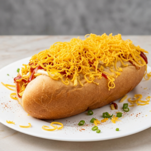 Perrito Americano con queso amarillo